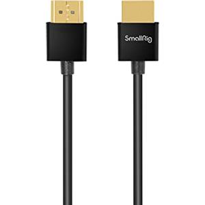 SMALLRIG 35 cm Cavo Video 4K Cavo per HDMI Ultra Sottile, ad Alta Velocità Supporta 3D, 4K a 60 Hz, Ethernet, ARC da Maschio a Maschio per Fotocamera, HDTV, 35 cm/1,15 Piedi - 2956B