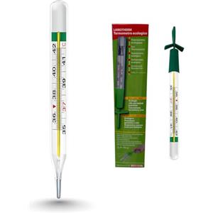 LAMONEA - Lamotherm Termometro Ecologico al Gallio per febbre, Certificato CE - di Alta Precisione, Misuratore Temperatura Corporea Senza Mercurio, Disinfettabile, adulti e bambini - MC-10