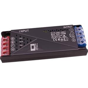 A2ZWORLD Alimentatore Trasformatore 24V 100W, Dimmerabile con Pulsante NO (10-100%), Memoria e Spegnimento Soft, 2 Uscita Per Striscia Led, Push Dimmer Integrato, Funzione Deviatore e Invertitore, 143×50×25mm