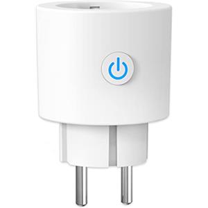 ANTELA Prese Intelligenti Wifi 16A Smart Plug (Type F) con Monitoraggio Energetico, Protezione Sovraccarico, Timer, Regolazione del Programma e Compatibilità con Alexa & Google Home, 1 Pezzi