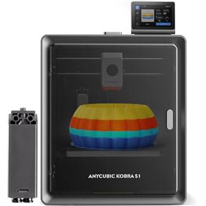 ANYCUBIC Kobra S1 3D Stampante, Multicolore ad Alta Velocità 600 mm/s con Livellamento Automatico, Hotend Completamente in Metallo da 320℃, Struttura CoreXY Chiusa, Dimensioni di Stampa 250*250*250mm