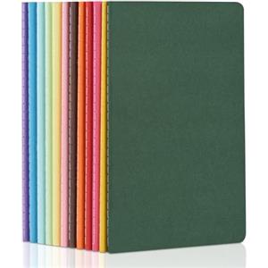 ZCZN-Quaderno Appunti, Taccuino Formato A5, Confezione da 12 Quaderni-30 Fogli/60 Pagine, Utilizzato per Scrivere Note, Diario o Agenda, Multicolore, Bianco