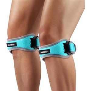 CAMBIVO Tutore Ginocchio Rotulea Regolabile 2 Pezzi, Ginocchiera Ortopedica con Cuscinetto di Compressione, Ginocchiera Rotulea per Tendinite, Infortunio Sportivo, Corsa, Sport