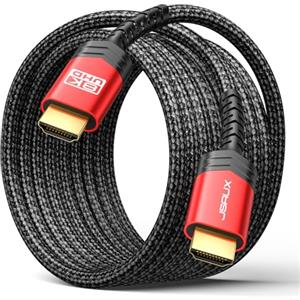 JSAUX Cavo HDMI 2.1 3M, 48Gbps Ultra High Speed, 8K@60Hz 4K@120Hz HDR10+ eARC Dolby Vision 3D VRR, Compatibile con PS5 PS4 Pro, TV 8K, Lettore Blu-ray, Proiettore, Giochi