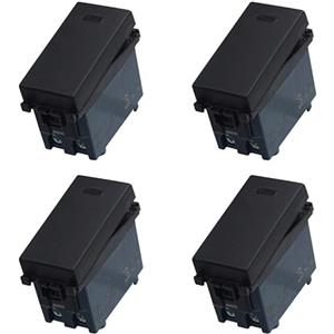 ZOREI 4 Pezzi Interruttore 1P 16A Unipolare, Compatibile Con Vimar Arke, Colore Nero