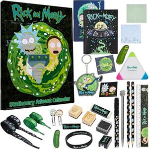 Rick and Morty Calendario Avvento 2025 Cancelleria e Accessori Countdown Natale Calendari Avvento Cartoleria Penne Adesivi Divertenti Timbri