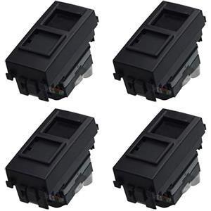 ZOREI 4 Pezzi Connettore Rete Presa Dati RJ45 CAT5E, Compatibile Con Vimar Arke, Colore Nero