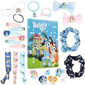 Bluey Calendario Avvento 2025 Accessori Capelli Bambina Bingo Countdown Natale Calendari Avvento Fermagli Scrunchies Idee Regalo