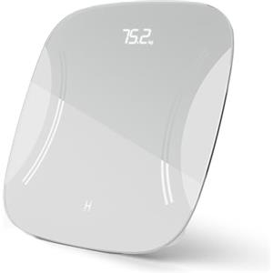 HoMedics Essential Bilancia digitale - Scala da bagno con display a LED, Monitoraggio preciso del peso in kg/lb/st, Bilancia moderna con elegante vetro temperato e piedini antiscivolo