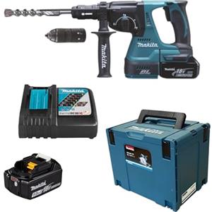 Makita DHR243ZJ Tassellatore 18V SDS-Plus 2,0J BRUSHLESS 3 Funzioni 1x5Ah MAKPAC