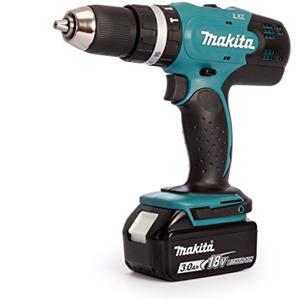 Makita Perceuse à percussion MAKITA sans fil 18 V 2 batteries 3 Ah 13 mm et coffret - DHP453SFE