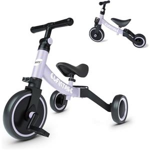 besrey Tricicli 5 in 1 Triciclo per Bambini da 1 a 5 Anni,Triciclo Senza Pedali,Bicicletta Senza Pedali, Viola Lavanda