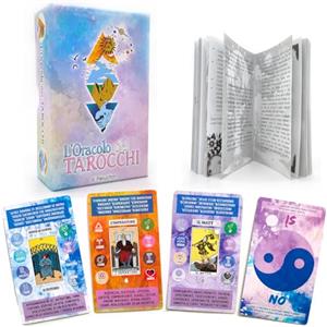Pelucton L'Oracolo dei Tarocchi in Italiano, 86 Carte Divinatorie con Libro Guida per Principianti ed Esperti, Oracoli Speciali e Completi. Nuova versione.