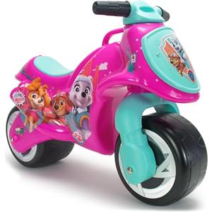 INJUSA - Moto Primi Passi Neox Skye & Everest Paw Patrol, per Bambini +18 Mesi, con Decorazione Permanente e Impermeabile, Ruote Larghe in Plastica e Maniglia per il Trasporto, Colore Rosa