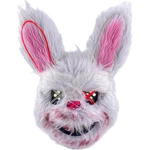 TK Gruppe Timo Klingler Maschera horror a LED - come da Purge incl. 3 effetti di luce, controllabili, per Halloween, Mardi Gras e Carnevale come costume per uomini e donne (Coniglietto horror)