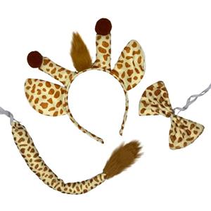 Balinco Carnevale, con coda, papillon e orecchie da giraffa, perfetto per adulti e bambini e momenti indimenticabili per Halloween e occasioni di festa., marrone, Taglia unica