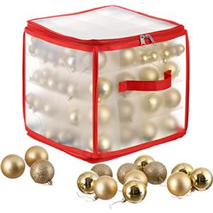 THE TWIDDLERS - Scatola Porta Palle di Natale(per 64 Palline) - Affidabile e Robusto - Contenitore per Ornamenti Addobbi