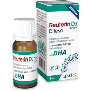 NÓOS Fermenti Lattici Probiotici per Intestino Reuterin GG 14 Stick Orosolubili 10 Miliardi di Fermenti Lattici Adulti, Bambini Probiotico Completo con Reuteri, Lactobacillus Rhamnosus GG