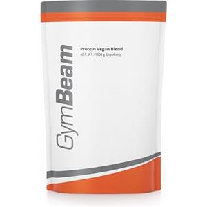 GymBeam Proteine Vegan Blend - Miscela di Proteine di Pisello, Riso e Canapa, Senza Glutine, Lattosio, Soia e OGM, Ideale per Vegetariani e Vegani, Basso Contenuto di Zuccheri (1000 g, Fragola)