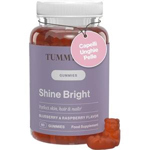 Tummy Tox Orsetti Gommosi Capelli con Biotina, Vitamina C e Zinco per Capelli, Pelle e Unghie - 60 Caramelle - Tummy Tox Shine Bright