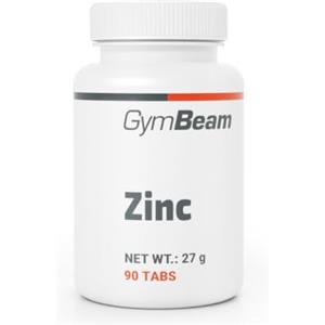 GymBeam Zinco Integratore Alimentare, Compresse di Zinco Puro, Supporta la Salute delle Ossa, Contribuisce al Metabolismo dei Carboidrati, Mantenimento di Pelle, Capelli e Unghie Sani (90 tabs)