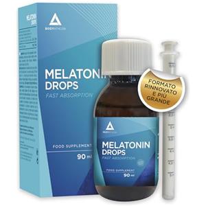 Bodyathlon Melatonina pura in gocce 90ml |Melatonina bambini e adulti per Dormire Meglio |Aiuta con l'insonnia| Gocce per dormire effetto rapido e duraturo |Aroma limone| Vegano| BODYATHLON