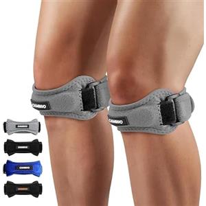CAMBIVO Tutore Ginocchio Rotulea Regolabile 2 Pezzi, Ginocchiera Ortopedica con Cuscinetto di Compressione, Ginocchiera Rotulea per Tendinite, Infortunio Sportivo, Corsa, Sport