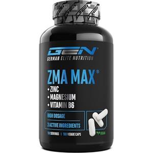 GEN GERMAN ELITE NUTRITION ZMA MAX - 180 Capsule - Dose extra alta - Zinco + Magnesio + Vitamina B6 - Premium: con 3 composti di magnesio - Vegan