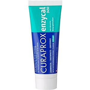 Curaprox Enzycal 1450 Dentifricio-Dentifricio al fluoro con enzimi per l'igiene orale quotidiana/Supporta la protezione della cavità e l'alito fresco/Senza SLS, 75ml / Made in Switzerland