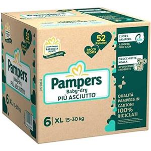 PAMPERS BABYDRY PACCO SCORTA 6^ XL 60 PZ