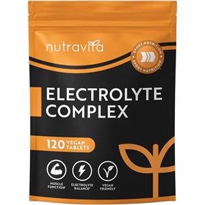 Nutravita Elettroliti Integratore 900mg con Magnesio e Potassio Sodio Cloruro e Calcio Integratore - 120 Elettroliti Compresse per una Fornitura di 4 Mesi - Integratori Sport - Electrolytes