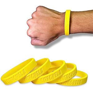 TUNDRA ICE INTERNATIONAL 5 pezzi Braccialetto ANTIZANZARE alla CITRONELLA, Bracciale MADE IN ITALY Repellente in gomma atossica PROFUMATA, Fino a 2 SETTIMANE di durata (336 ore), Bracciali per adulti da Interno ed Esterno