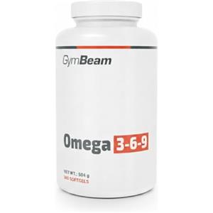GymBeam Integratore Omega 3-6-9, 800mg Olio di Pesce, 600mg Olio di Semi di Lino, 580mg Olio di Girasole, Con EPA, DHA e Vitamina E, per la Salute del Cuore, Fonte di Acidi Grassi (360 cps)