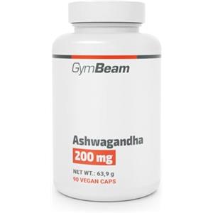 GymBeam Ashwagandha 200 mg - Integratore in Capsule con Withanolidi - Estratto Vegetale per Sonno, Vitalità e Resistenza allo Stress - Formula Vegana per uno Stile di Vita Sano - 90 Capsule