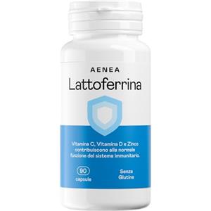 AENEA Lattoferrina Alto Dosaggio 90 Capsule - Integratore Difese Immunitarie con Lattoferrina, Vitamina C, Vitamina D e Zinco Supporto in Inverno e nei Cambi di Stagione Prodotto in Italia
