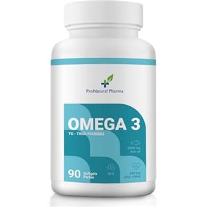 ProNatural Pharma OMEGA 3 | 90 capsule | Olio di pesce puro + Vitamina E | 1000 mg - Acidi grassi 300 mg EPA+DHA ProNatural Pharma