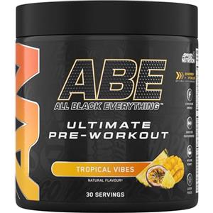 Applied Nutrition ABE Pre Workout - All Black Everything Polvere, Energia e Performance Fisica con Citrullina, Creatina, Beta Alanina (375g (Pack of 1), Tropical Vibes)