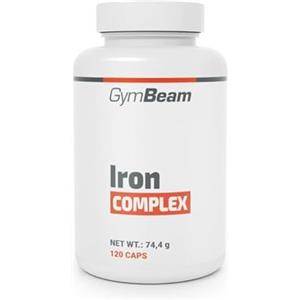 GymBeam Ferro Integratore - Iron Complex Con Zinco, Vitamina C e B9 - Supporta Produzione Globuli Rossi, Funzioni Cognitive e Metabolismo Energetico - Per Capelli, Pelle e Unghie Sane (240 cps)