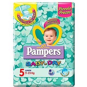 Pampers Baby Dry Downcount Taglia 5 Junior 52 Pezzi