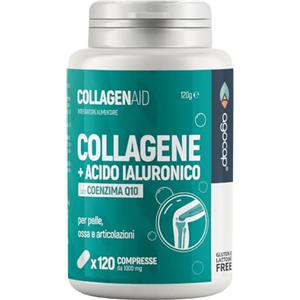 Agocap Collagene e Acido Ialuronico. Collagene idrolizzato, 120 compresse arricchite con Coenzima Q10. Collagene integratore, 1000mg con acido ialuronico. Agocap