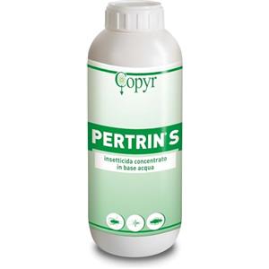 Copyr Pertrin S - Insetticida Antizanzare, Mosche, Scarafaggi, Blatte, Insetti Striscianti, Volanti - Repellente Zanzare Liquido, Uso Professionale e Domestico, Effetto Abbattente Snidante, Flacone 1L
