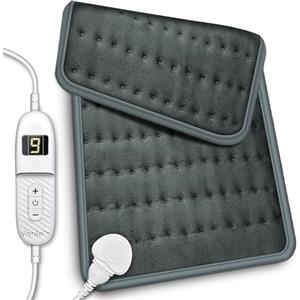 sinnlein® Cuscino Termico in Pile 42 x 32 cm | Termoforo Elettrico con Spegnimento Automatico | 6 Diverse Temperature | Lavabile Fino a 40°C | Display Digitale