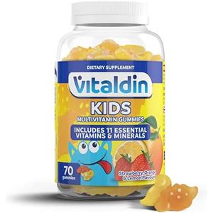 VITALDIN Multivitaminico Kids Gummies - Integratore con 11 Vitamine e Minerali - 70 Caramelle Gommose, gusto Frutti Assortiti