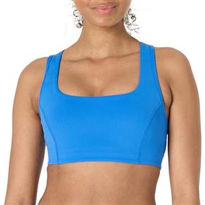 Amazon Essentials Active FormFlex Reggiseno Sportivo da Donna con Collo Quadrato e Spalline Incrociate sulla Schiena, Colore Blu Oceano, XL
