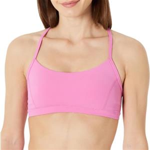 Amazon Essentials Reggiseno Sportivo FormFlex da Yoga con Spalline a Vogatore sul Retro, in Tessuto Morbidissimo, Supporto Leggero Donna, Rosa Fenicottero, XS