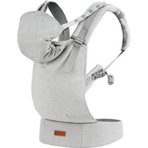 Momi Marsupio MoMi COLLET per bambini da 3 a 48 mesi (peso da 3 a 15 kg), 2 posizioni di trasporto con 6 punti di regolazione, con cappuccio e poggiatesta
