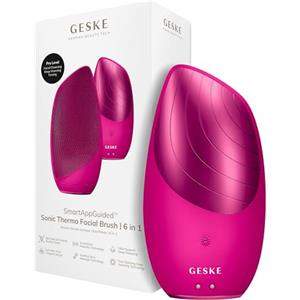 GESKE | Dispositivo SmartAppGuided™ Sonic Thermo Facial Brush | 6 in 1 | Pulizia della pelle | Spazzola per la pulizia con funzione riscaldante | Massaggiatore facciale | Spazzola viso elettrica