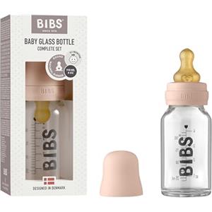 Bibs Biberon in vetro BIBS. Anti-coliche. Tettarella rotonda in lattice di gomma naturale. Favorisce l'allattamento naturale al seno, Complete Set - 110 ml, Blush
