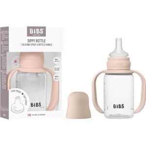 BIBS Borraccia Educativa 150 ml - Bicchiere Antigoccia con Manici Facili da Afferrare & Beccuccio Morbido in Silicone - Tazza Allenamento Senza BPA per Neonati (0+ Mesi) - Blush