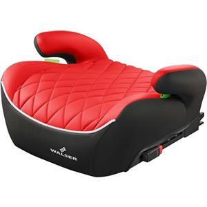 WALSER Premium seggiolino auto ISOFIX, seggiolino auto 125-150 cm, sedile veicolo Andy ultima norma 2024 ECE R 129, sedile veicolo bambino nero/rosso